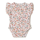 Spring Floral Short Sleeve Organic Bodysuit