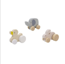 Print Wooden Animal Car Asst