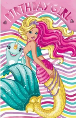 Birthday Card Card - Mermaid Barbie