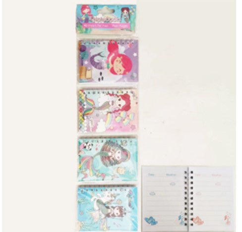 Mini notebook 4pc/mermaid