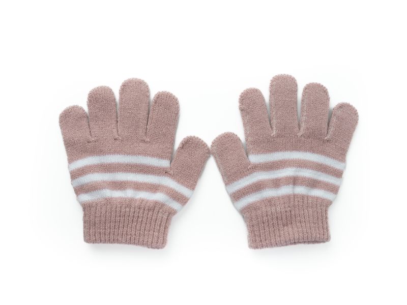 Hi-Hop | Toddler Girls Striped Gloves - Dusty Lilac