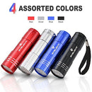 Super Bright Mini Aluminum LED 9 LED Flashlight Torch Light
