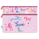Spencil | A4 Twin Zip Pencil Case - Doodle Dogs