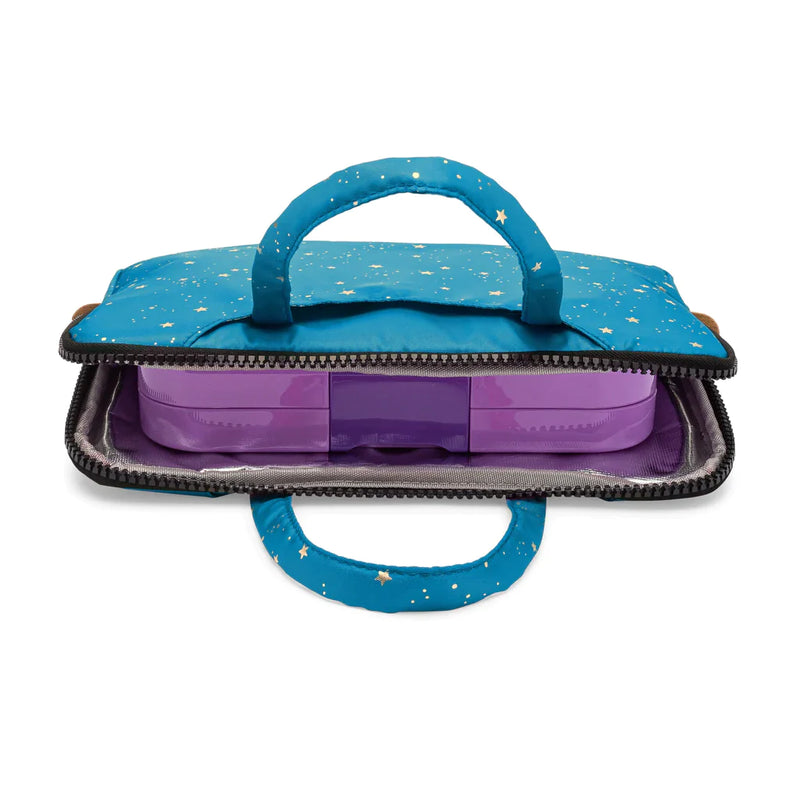 Yumbox Poche Insulated Lunch Bag - Teal Star with Handles