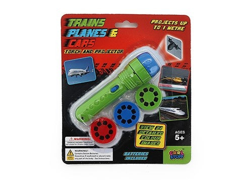 Trains, Planes & Cars Torch and Projector  RRP $8.99  SPECIAL $4.99