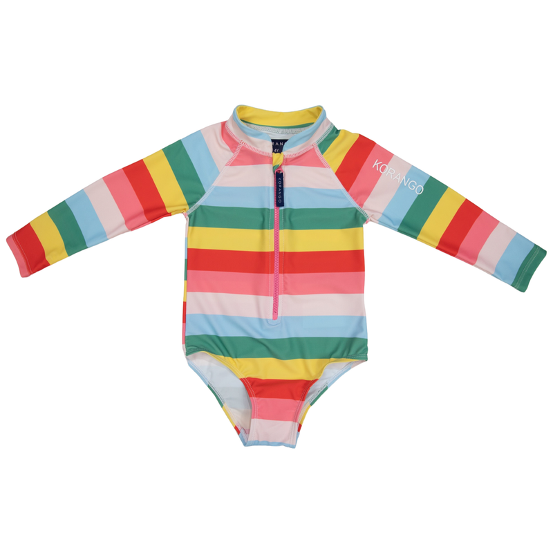 Korango | Rainbow Zip Swimsuit Rainbow Stripe