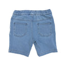 Korango | Boys Denim Knit Shorts - Acid Wash Blue