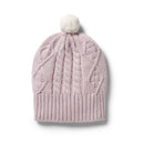W & F | Lilac Ash Cable Knit Hat