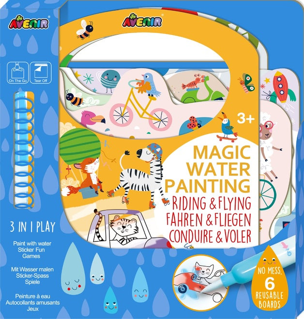 Avenir | 3 in 1 Play Book Magic Water Painting - Riding & Flying