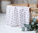 Emotion And Kids | Red Hearts Cotton Muslin Wrap RRP $17.99