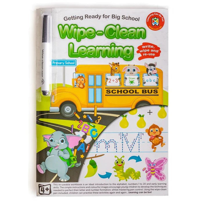 LCBF Wipe Clean Learning Book Get Ready Big School With Marker