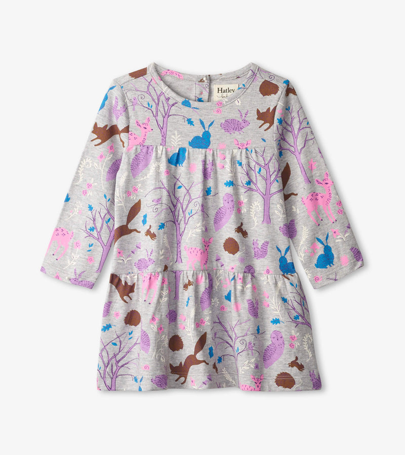 Hatley | Happy Forest Tiered Winter Baby Girls Dress