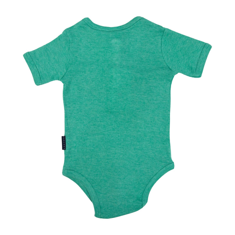 Korango | Baby Boys Cotton/Modal Henley Summer Bodysuit - Green