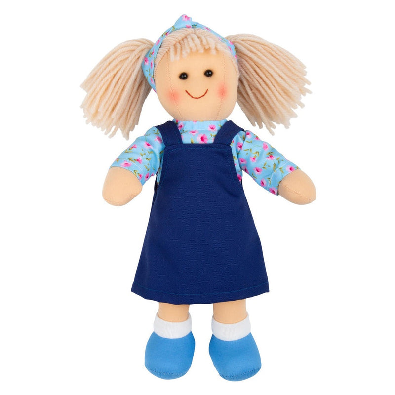 Hopscotch Dolls | Ivy -  blue pinafore dress doll - 25cm