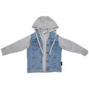 Korango | Lined Denim Knit Jacket - Light Denim