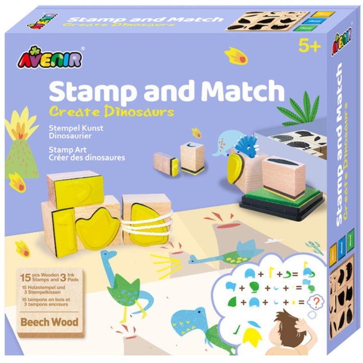 Avenir Stamp & Match Create Dinosaurs