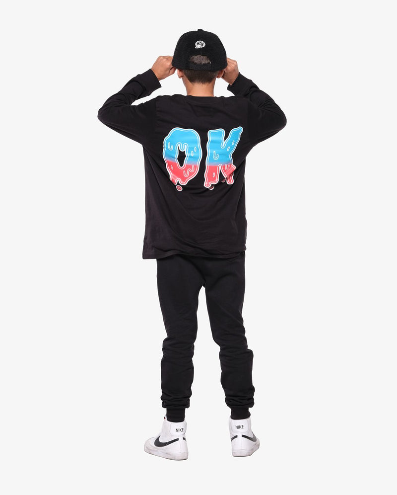 BOB| OK Gradient Straight Hem Longsleeve Tee