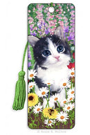 3D Lenticular Bookmark - Kitten Flowerbed