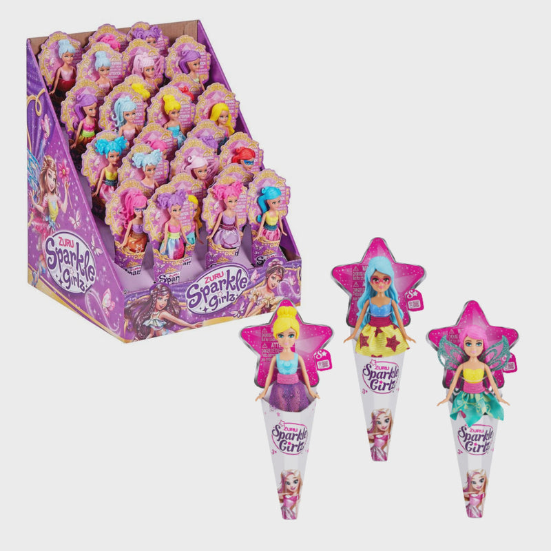 ZURU SPARKLE GIRLZ 4 INCH (10CM) MINI CONE DOLLS ASSORTED STYLES