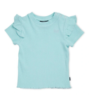 Animal Crackers | Ava Rib Tee In Aqua