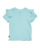 Animal Crackers | Ava Rib Tee In Aqua