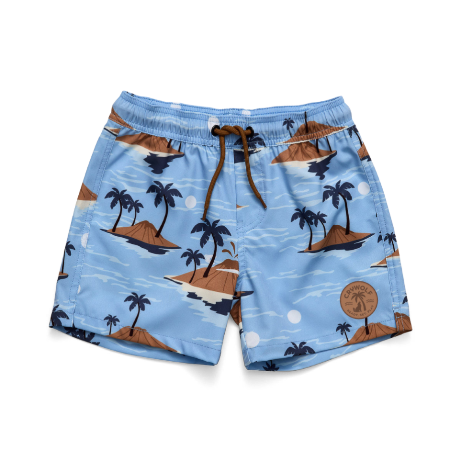 Crywolf Board Shorts-Blue Lost Island - Main Image