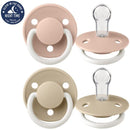 BIBS PACIFIER | De Lux Glow - Blush/Vanilla 2pk  0-3yrs