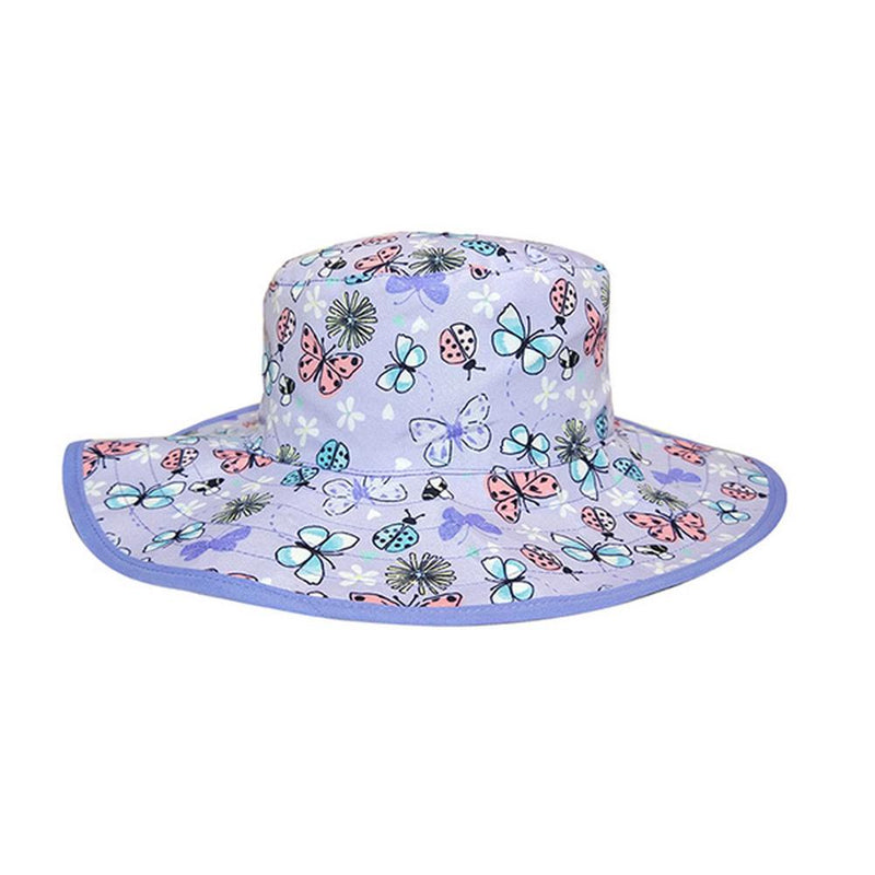 Banz | Girls Reversible Sunhat - Lilac Butterflies