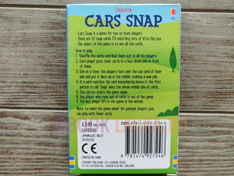 Usborne | Snap Card Game - Cars