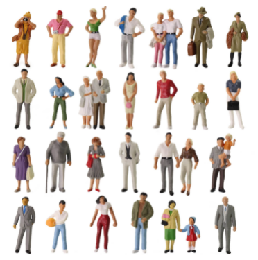 scale People 1:43 Scale Painted Figures Railway Figures Miniature