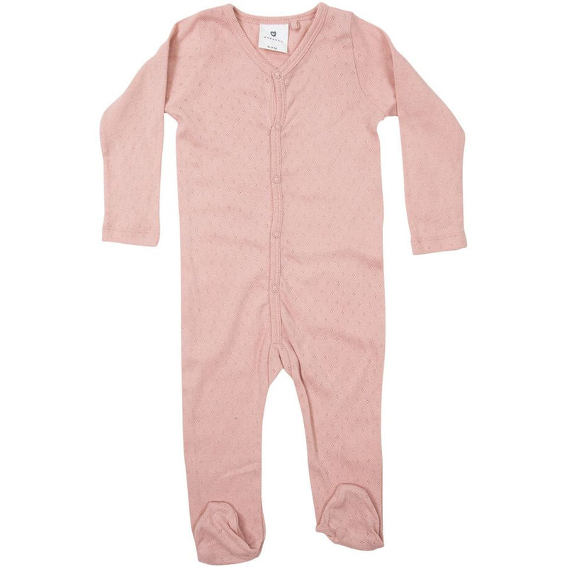 Korango | Organic Pointelle Romper Pink  RRP $37.99  SPECIAL $25.00