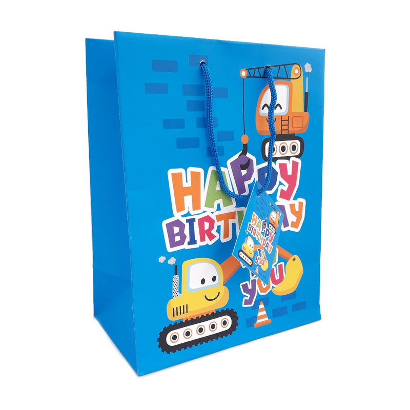 Gift Bag Med | Happy Birthday Crane 17.8x23x10