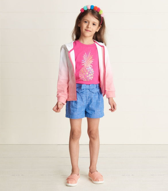 Hatley | Belted Chambray Paper Bag Shorts