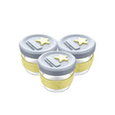 Glass Baby Food Storage 3Pk - Lemon & Grey