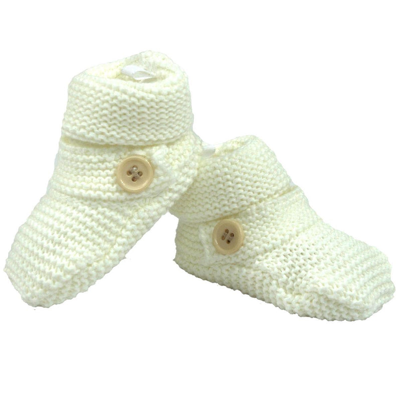 Korango | Knitted Booties-White