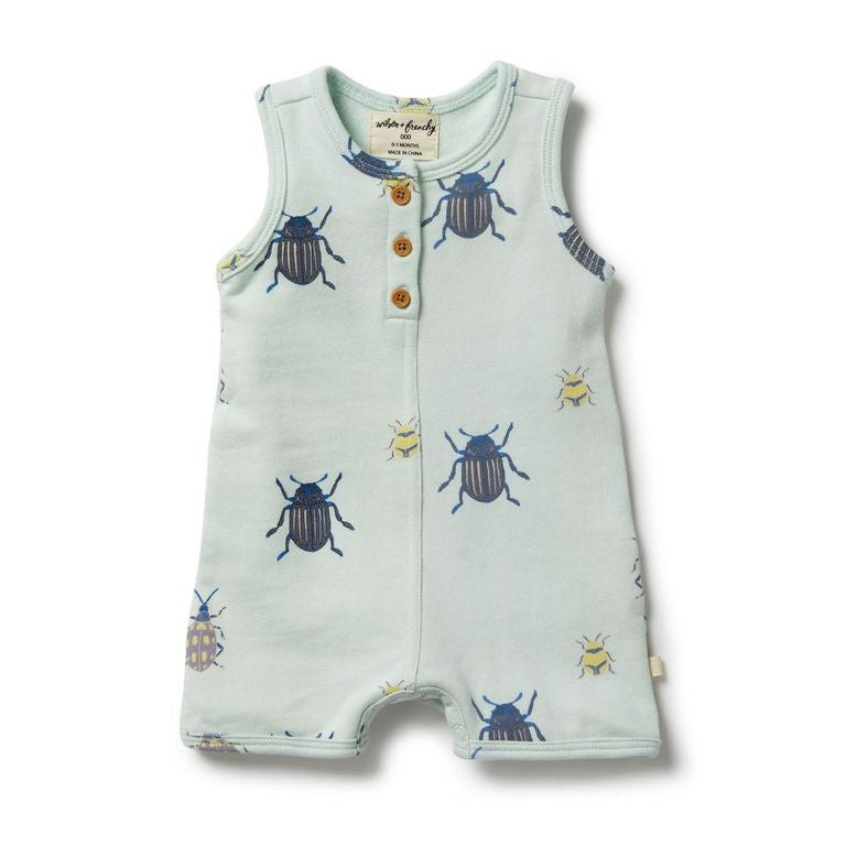 W & F |French Terry Growsuit- Bugs