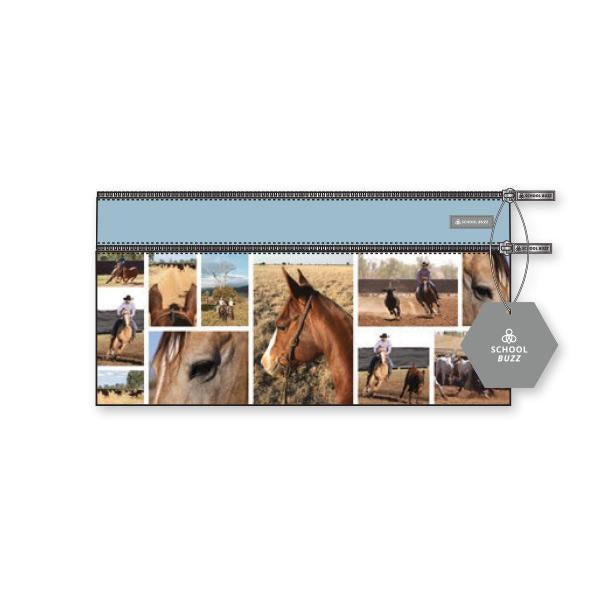 School Buzz |2 Zip Pencil Cases - Country Horse
