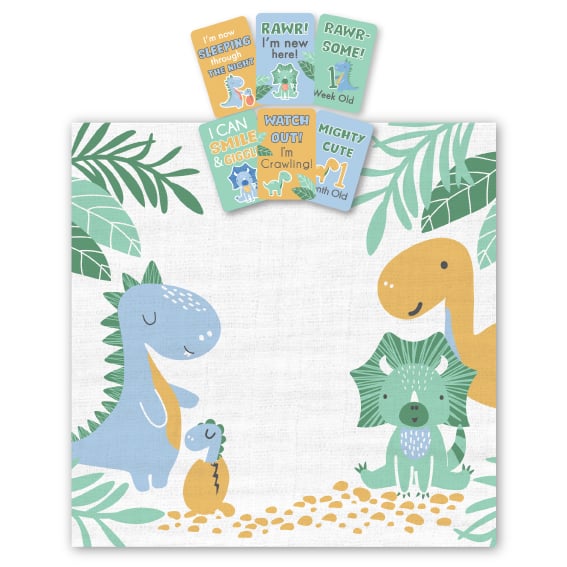 Dinosaurs Milestone Muslin Giftset