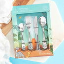 Stainless Steel Children's Cutlery 4 Piece Set Dinosaurs