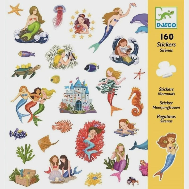 Djeco 160pc Stickers Set Mermaids