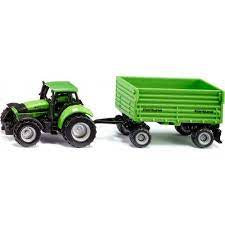 Siku Deutz-FAHR with Fortuna 4-wheel Trailer 1606