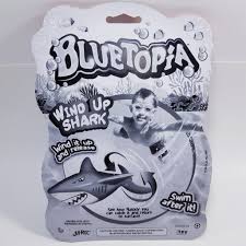 Bluetopia Wind Up Swimming Shark Bath Tub Fun