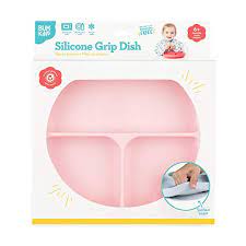 Bumkins - Silicone Grip Dish Pink