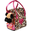 Pucci Pup Leopard Plush Glam Bag & Pug RRP $57.99