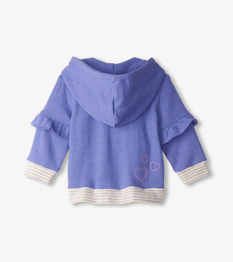 Hatley | Blue  Flutter Sleeve Hoodie