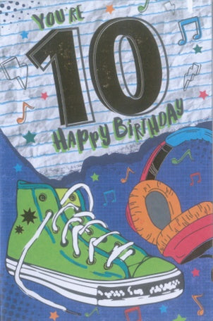 Yor're 10 Happy Birthday card