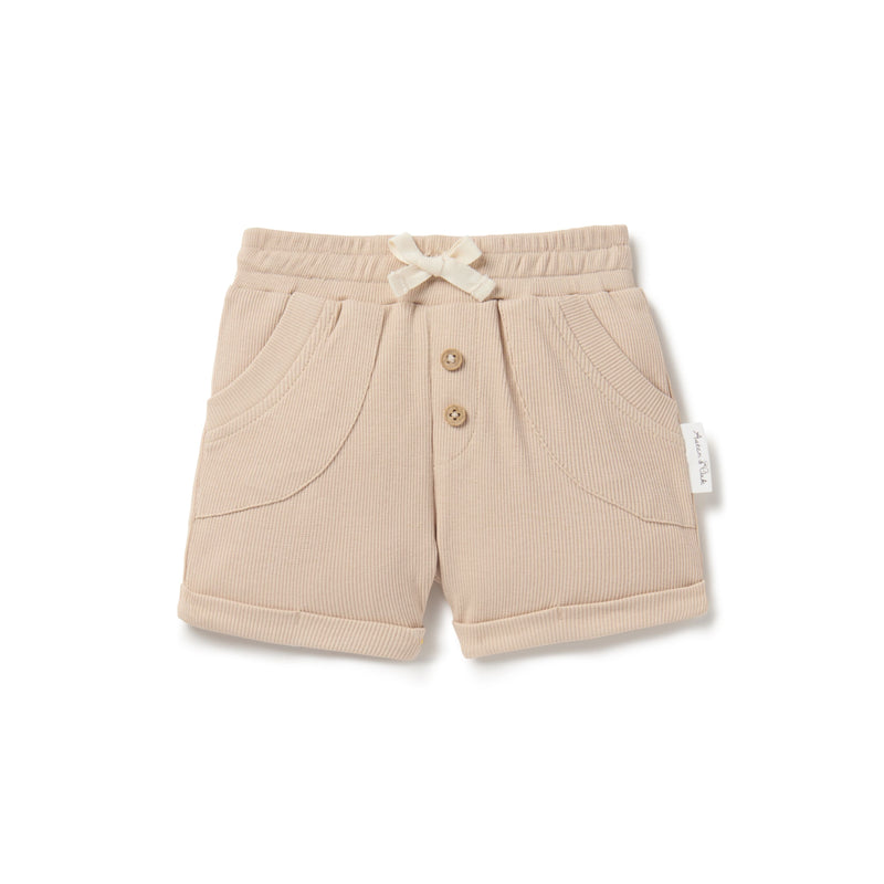 Aster & Oak | Taupe Rib Shorts