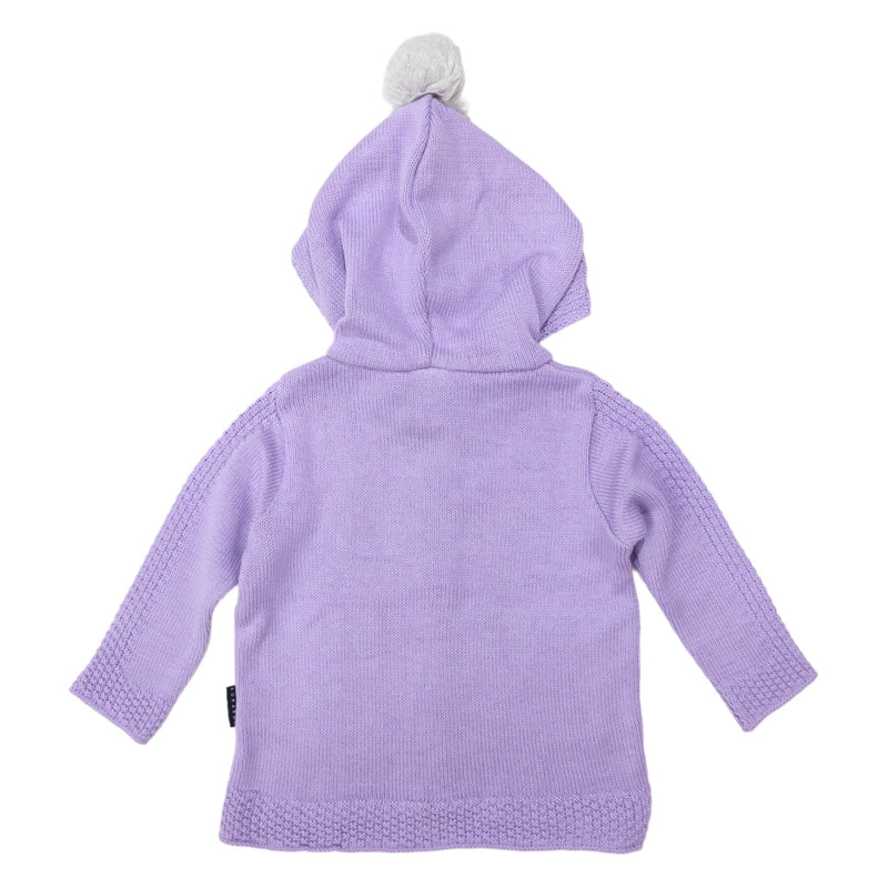 Korango | Baby Girls Knit Jacket with Contrast Pockets - Lilac