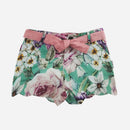 Love Henry | Scalloped Hem Shorts-Bright Floral
