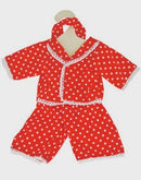 Hopscotch Pyjama's- white with red trim